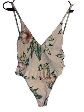 Montce Floral One-Piece Swimsuit in Blush and Green